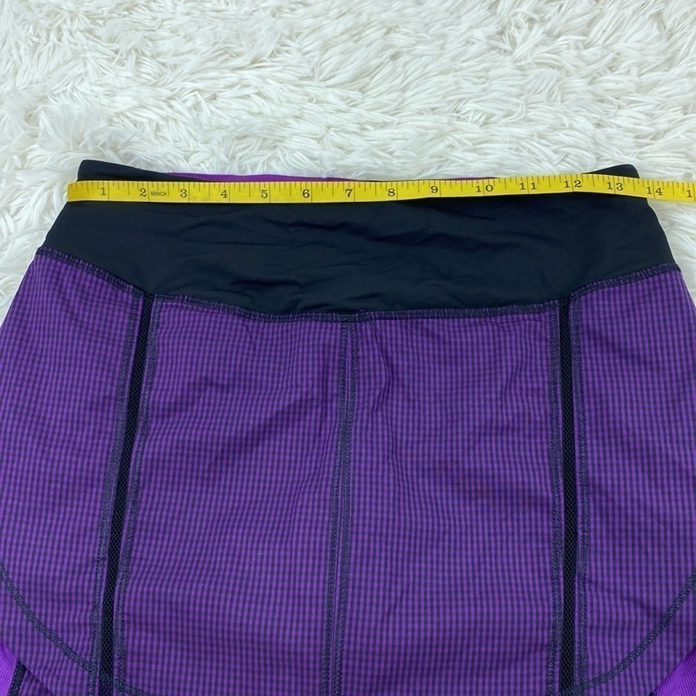 Lululemon Full Stride Skirt (Tall) Eighth Gingham Tender Violet Black / Black - Picture 2 of 8